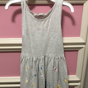 H&M girls grey cotton tshirt dress size 6-8yr